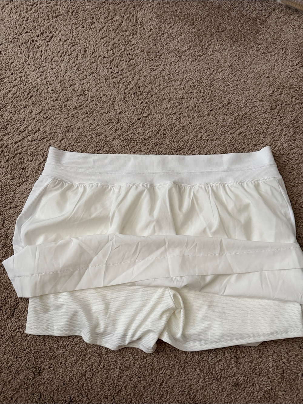 Women's White Active Mini Skort with Side Pockets - Picture 4 of 4